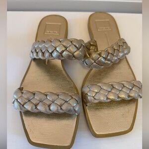 Dolce Vita Metallic Gold Braided Women's Sandals